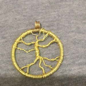 Handcrafted infinity tree pendant